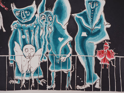 Mordecaï MOREH : Comedia dell'Arte, Gravure originale signée