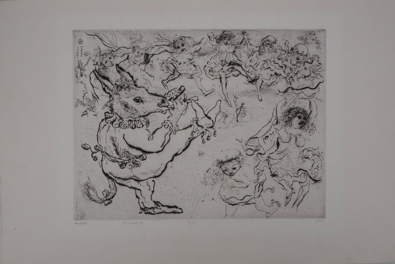 Mordecaï MOREH : Primavera II, Gravure originale signée