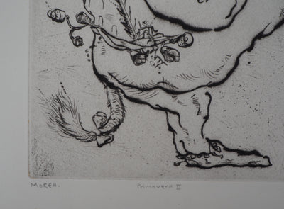 Mordecaï MOREH : Primavera II, Gravure originale signée