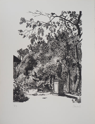 BT Georges LE MEILLEUR: At the Dabin mill at the cast iron, laye, Original signed woodcut, 1922