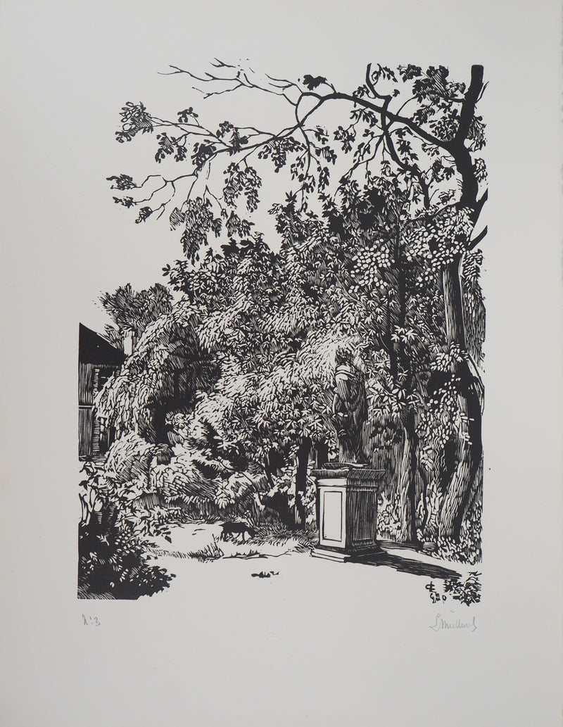 BT Georges LE MEILLEUR: At the Dabin mill at the cast iron, laye, Original signed woodcut, 1922