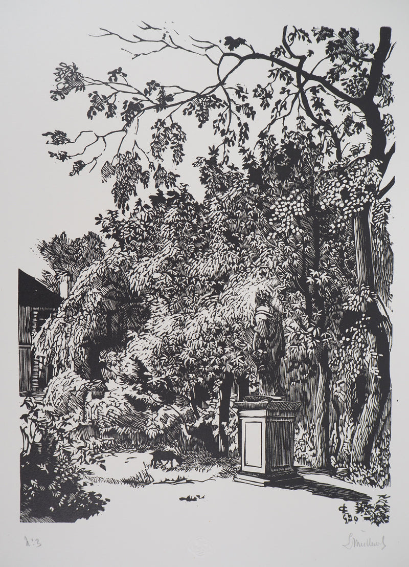 BT Georges LE MEILLEUR: At the Dabin mill at the cast iron, laye, Original signed woodcut, 1922