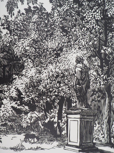 BT Georges LE MEILLEUR: At the Dabin mill at the cast iron, laye, Original signed woodcut, 1922
