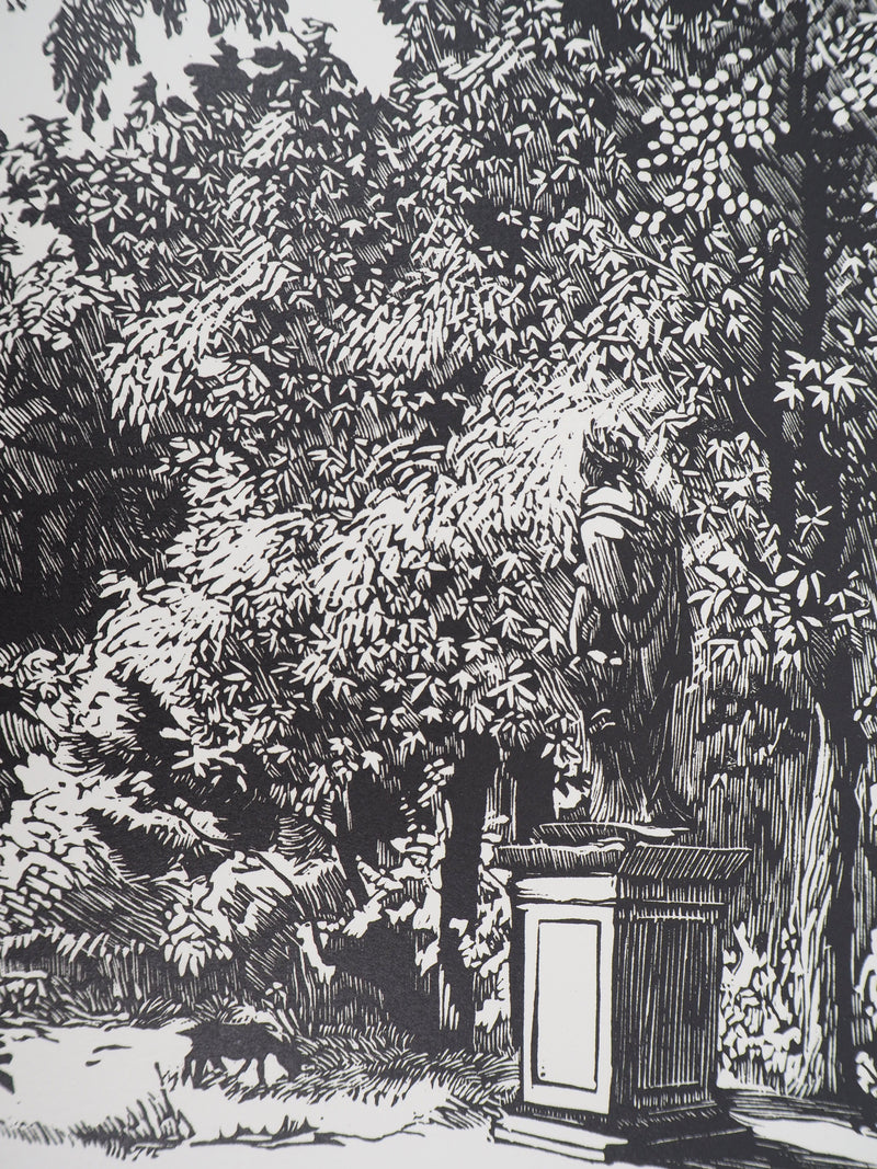BT Georges LE MEILLEUR: At the Dabin mill at the cast iron, laye, Original signed woodcut, 1922