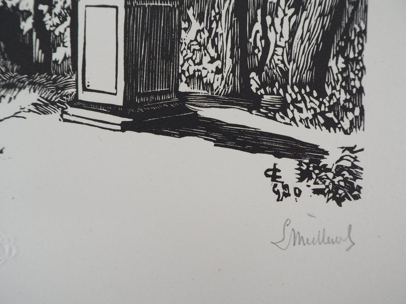 BT Georges LE MEILLEUR: At the Dabin mill at the cast iron, laye, Original signed woodcut, 1922