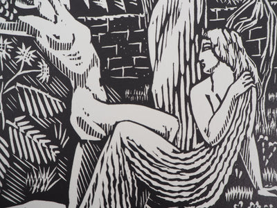 Raphaël DROUART : Mythologie, le jardin des Hespérides, Gravure sur bois originale (photo de détail 5) - Crédit photo : Galerie Art.Paris