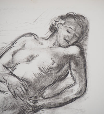 Emile Othon FRIESZ : Nu endormie, Lithographie originale signée