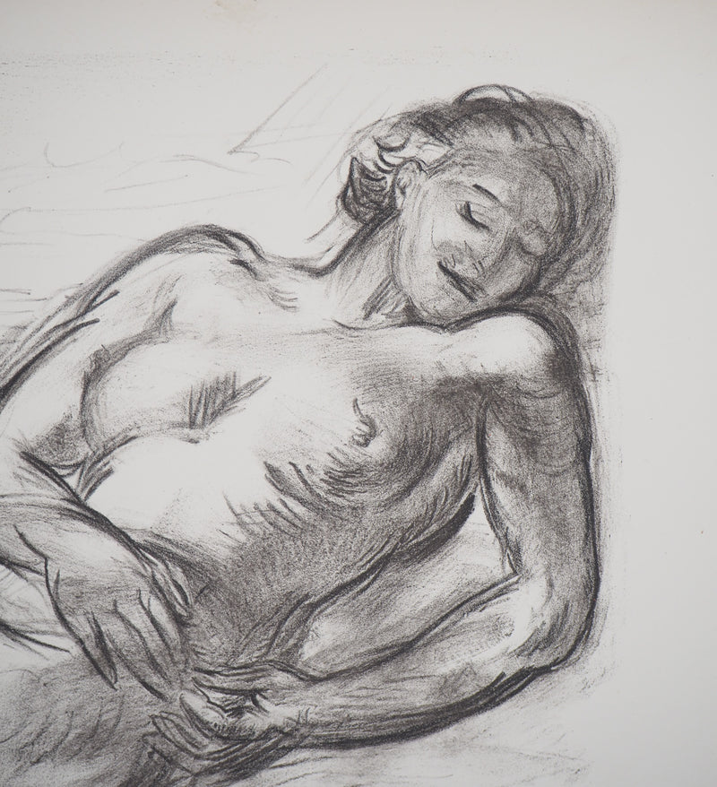 Emile Othon FRIESZ : Nu endormie, Lithographie originale signée