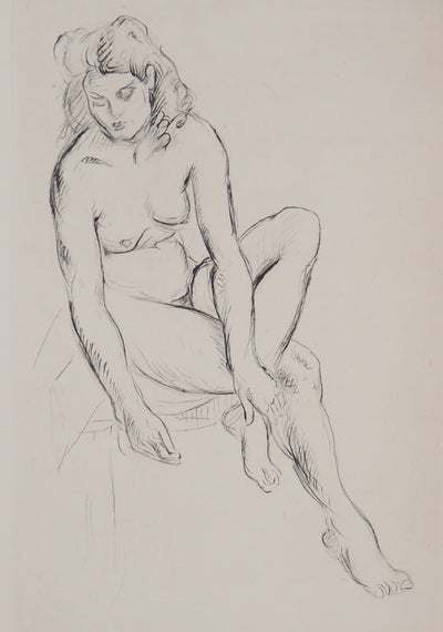 Emile Othon FRIESZ : Nu au fauteuil, Lithographie originale