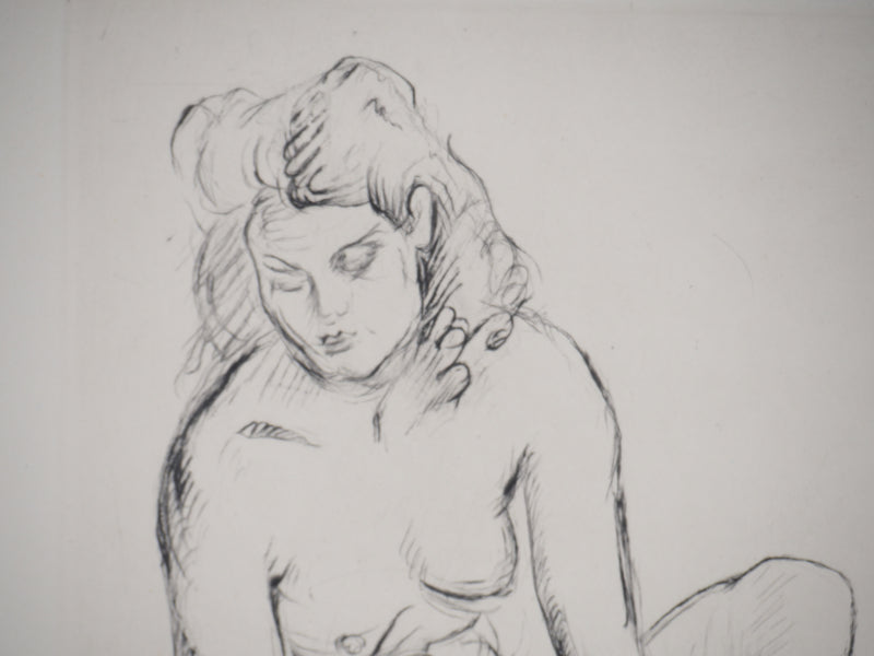 Emile Othon FRIESZ : Nu au fauteuil, Lithographie originale