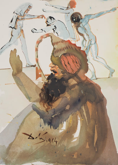 Salvador DALI : Biblia Sacra : En Egypte, Lithographie originale (photo de détail 3) - Crédit photo : Galerie Art.Paris