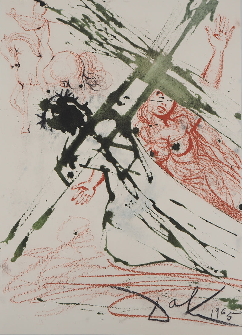 Salvador DALI : Biblia Sacra : Chemin de Croix, Lithographie originale (vue générale) - Crédit photo : Galerie Art.Paris