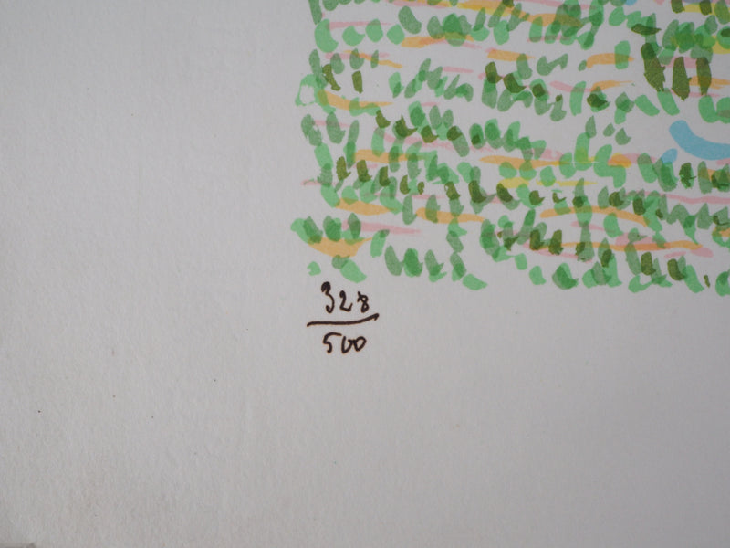 Serge MENDJISKY : En pleine course, Lithographie originale signée