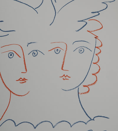 Pablo PICASSO : Couple à la colombe, Lithographie originale (photo de détail 5) - Crédit photo : Galerie Art.Paris