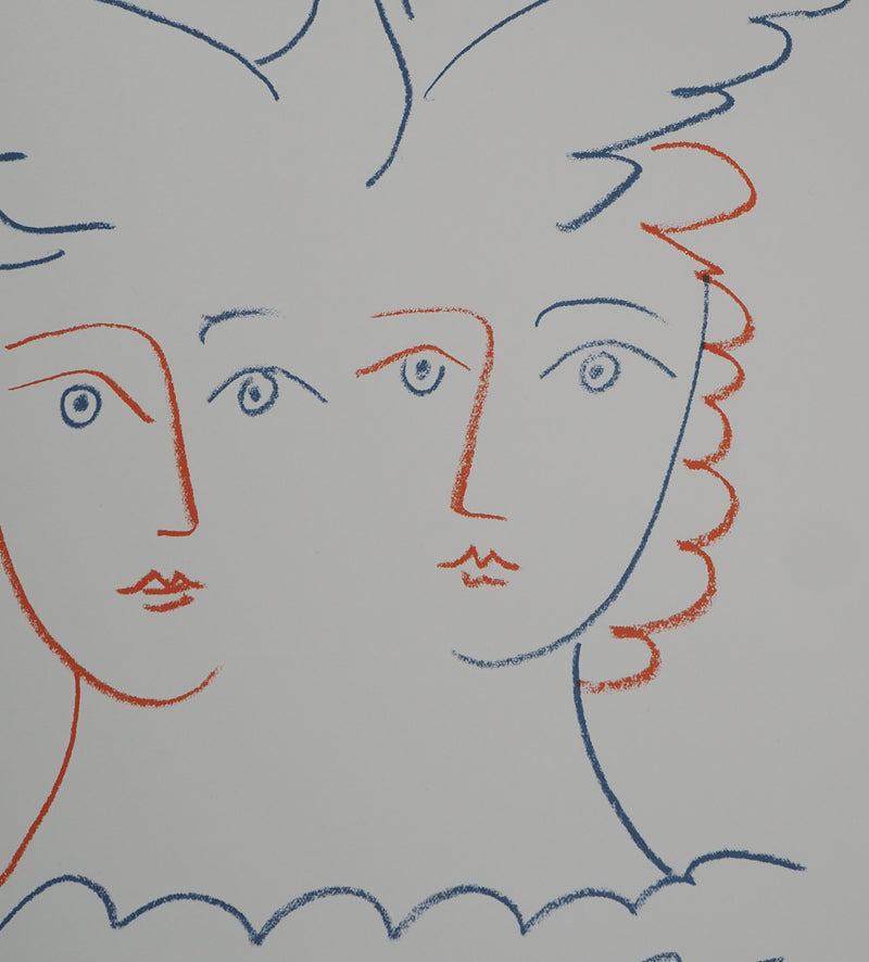 Pablo PICASSO : Couple à la colombe, Lithographie originale (photo de détail 5) - Crédit photo : Galerie Art.Paris