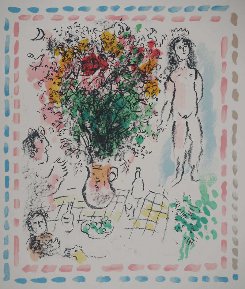 Marc CHAGALL : Le Bouquet de la Reine, Lithographie originale (photo de détail 3) - Crédit photo : Galerie Art.Paris