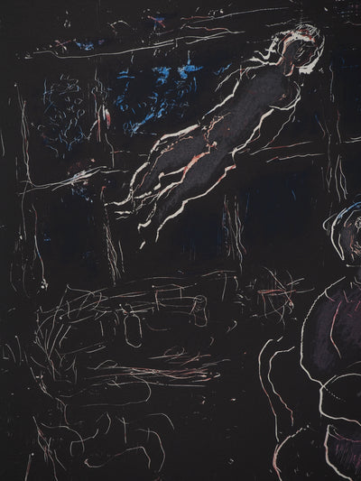 Marc CHAGALL : L'Atelier de Nuit, Lithographie originale (photo de détail 5) - Crédit photo : Galerie Art.Paris