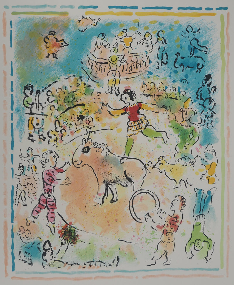 Marc CHAGALL : Burlesque au cirque, Lithographie originale (photo de détail 3) - Crédit photo : Galerie Art.Paris