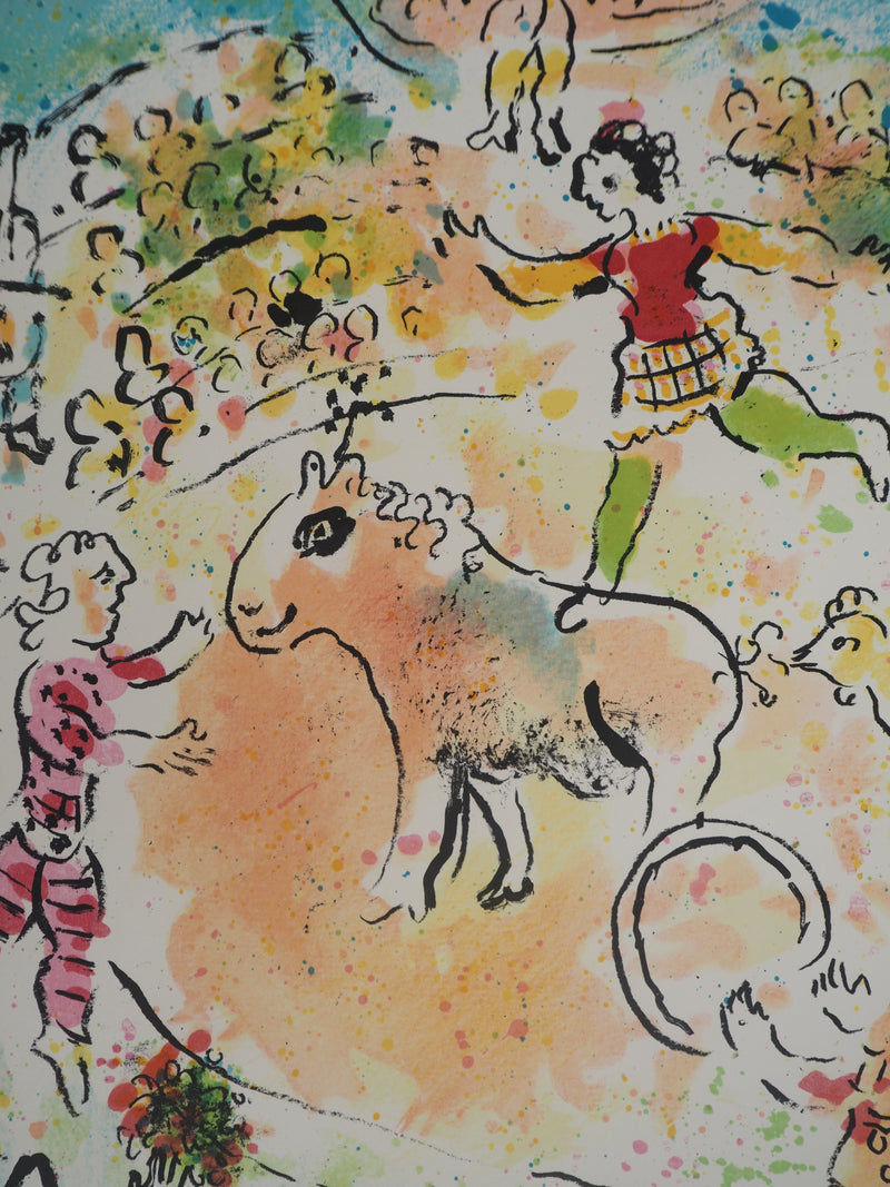 Marc CHAGALL : Burlesque au cirque, Lithographie originale (photo de détail 4) - Crédit photo : Galerie Art.Paris