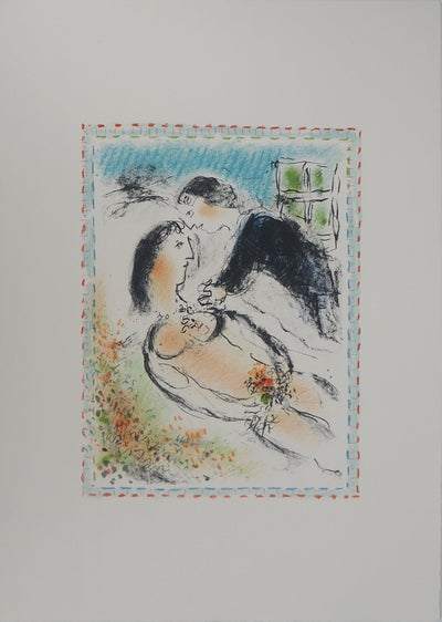 Marc CHAGALL : Le Repos, Lithographie originale (vue générale) - Crédit photo : Galerie Art.Paris