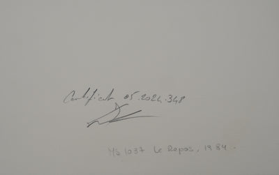Marc CHAGALL : Le Repos, Lithographie originale (photo de détail 2) - Crédit photo : Galerie Art.Paris