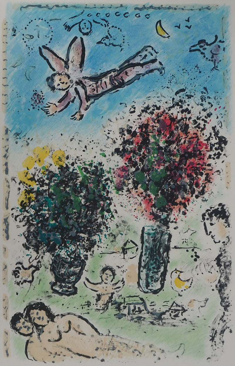 Marc CHAGALL : Le Ciel Bleu des Rêves, Lithographie originale (photo de détail 3) - Crédit photo : Galerie Art.Paris