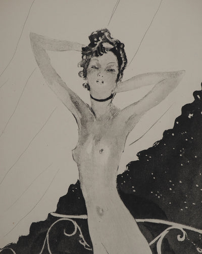 Jean-Gabriel DOMERGUE : Nu sur le balcon, Gravure originale (photo de détail 2) - Crédit photo : Galerie Art.Paris