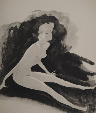 Jean-Gabriel DOMERGUE : Nu sur l'herbe, Gravure originale (photo de détail 2) - Crédit photo : Galerie Art.Paris