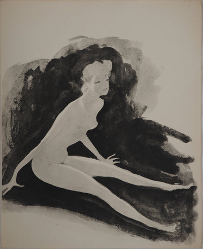 Jean-Gabriel DOMERGUE : Nu sur l'herbe, Gravure originale (vue générale) - Crédit photo : Galerie Art.Paris