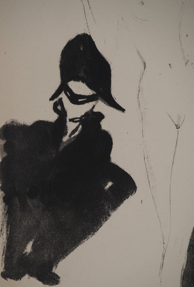 Jean-Gabriel DOMERGUE : Bal masqué, Gravure originale (photo de détail 4) - Crédit photo : Galerie Art.Paris