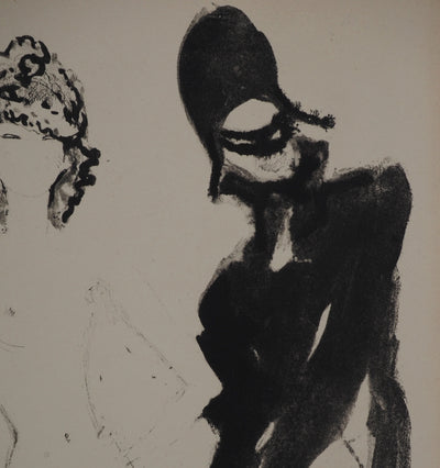 Jean-Gabriel DOMERGUE : Bal masqué, Gravure originale (photo de détail 5) - Crédit photo : Galerie Art.Paris