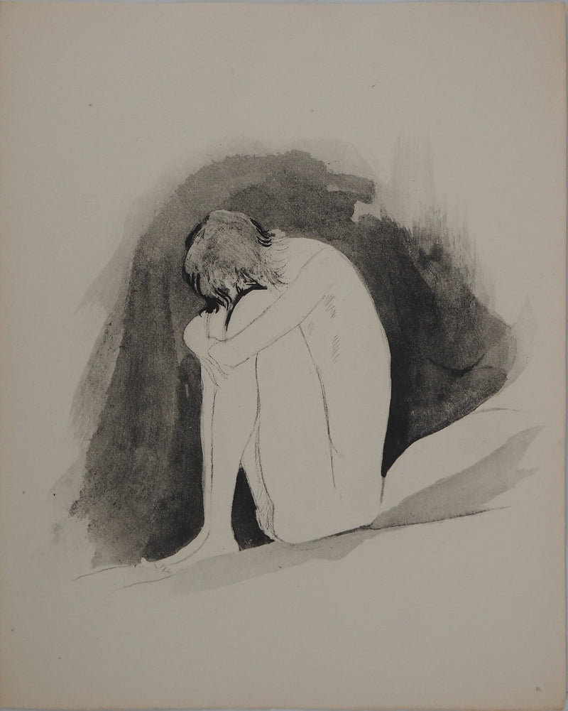 Jean-Gabriel DOMERGUE : Rêveries solitaires, Gravure originale (vue générale) - Crédit photo : Galerie Art.Paris