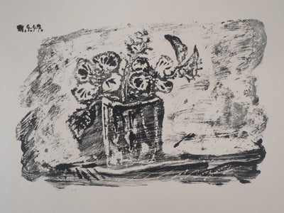 Pablo PICASSO : Petit pot de fleurs, Lithographie originale (photo de détail 2) - Crédit photo : Galerie Art.Paris
