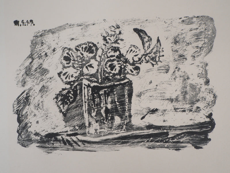 Pablo PICASSO : Petit pot de fleurs, Lithographie originale (photo de détail 2) - Crédit photo : Galerie Art.Paris