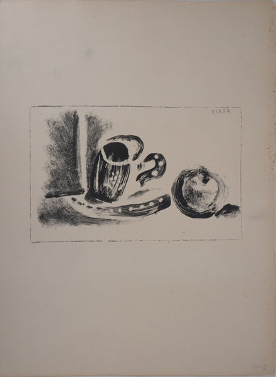 Pablo PICASSO : Tasse et pomme, Lithographie originale (vue générale) - Crédit photo : Galerie Art.Paris