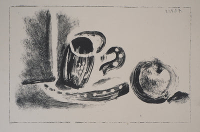 Pablo PICASSO : Tasse et pomme, Lithographie originale (photo de détail 2) - Crédit photo : Galerie Art.Paris
