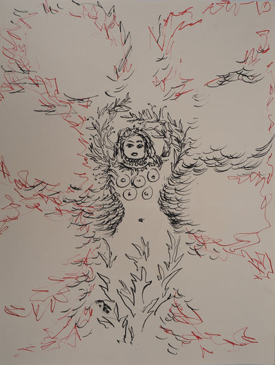 Natalia GONTCHAROVA : Essence féminine de la fécondité, Dessin original