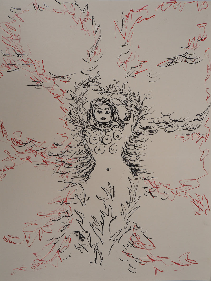 Natalia GONTCHAROVA : Essence féminine de la fécondité, Dessin original