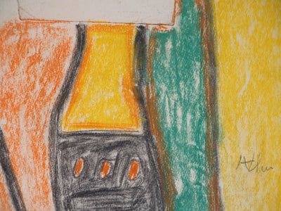 Jean-Michel ATLAN : Composition abstraite, Dessin original signé
