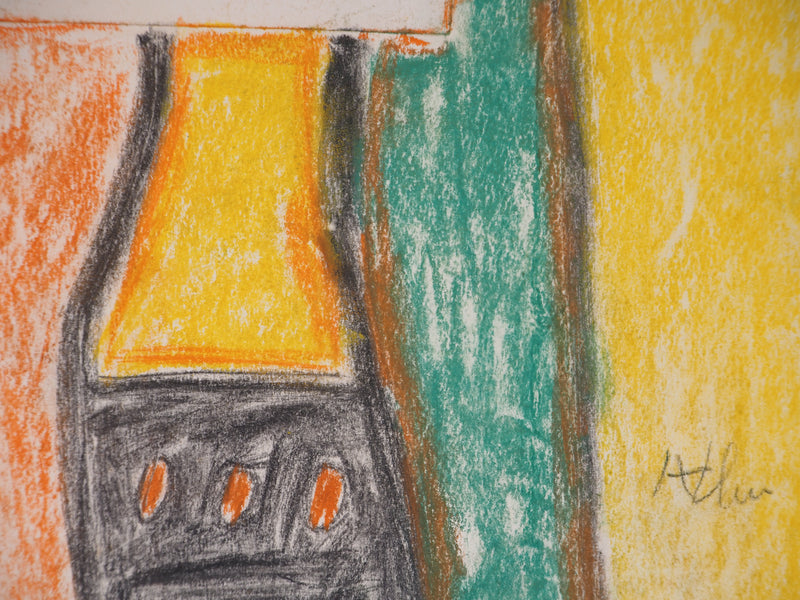 Jean-Michel ATLAN : Composition abstraite, Dessin original signé