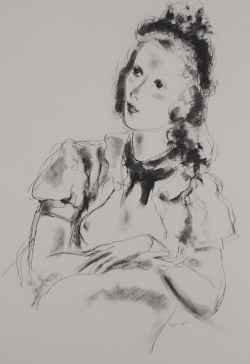 André DIGNIMONT : La jeune fille, Lithographie originale (photo de détail 2) - Crédit photo : Galerie Art.Paris