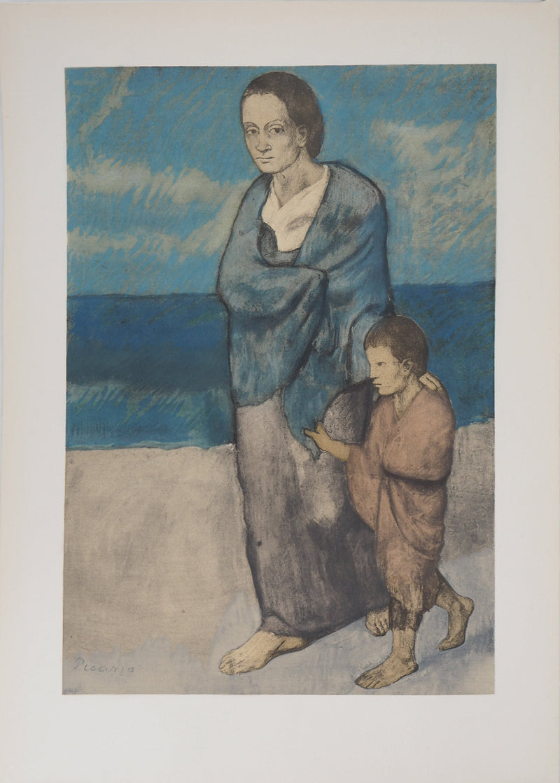 Pablo PICASSO : Mère et enfant, Lithographie originale (vue générale) - Crédit photo : Galerie Art.Paris