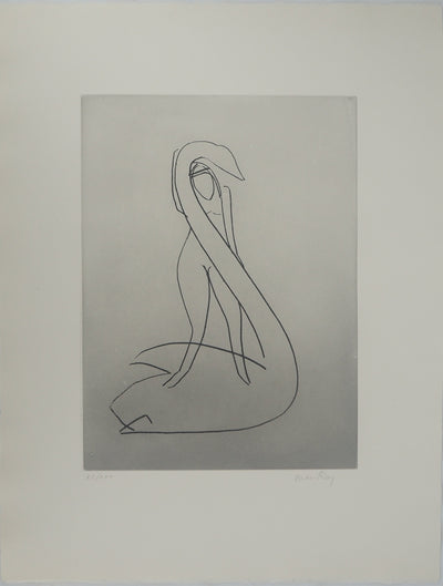 Man RAY : L'étreinte du cygne, Gravure originale (vue générale) - Crédit photo : Galerie Art.Paris