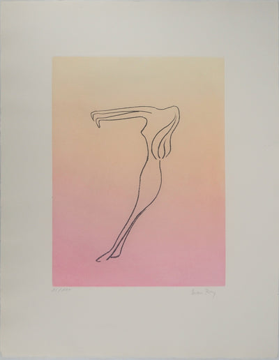 Man RAY : Silhouette en équilibre, Gravure originale (vue générale) - Crédit photo : Galerie Art.Paris