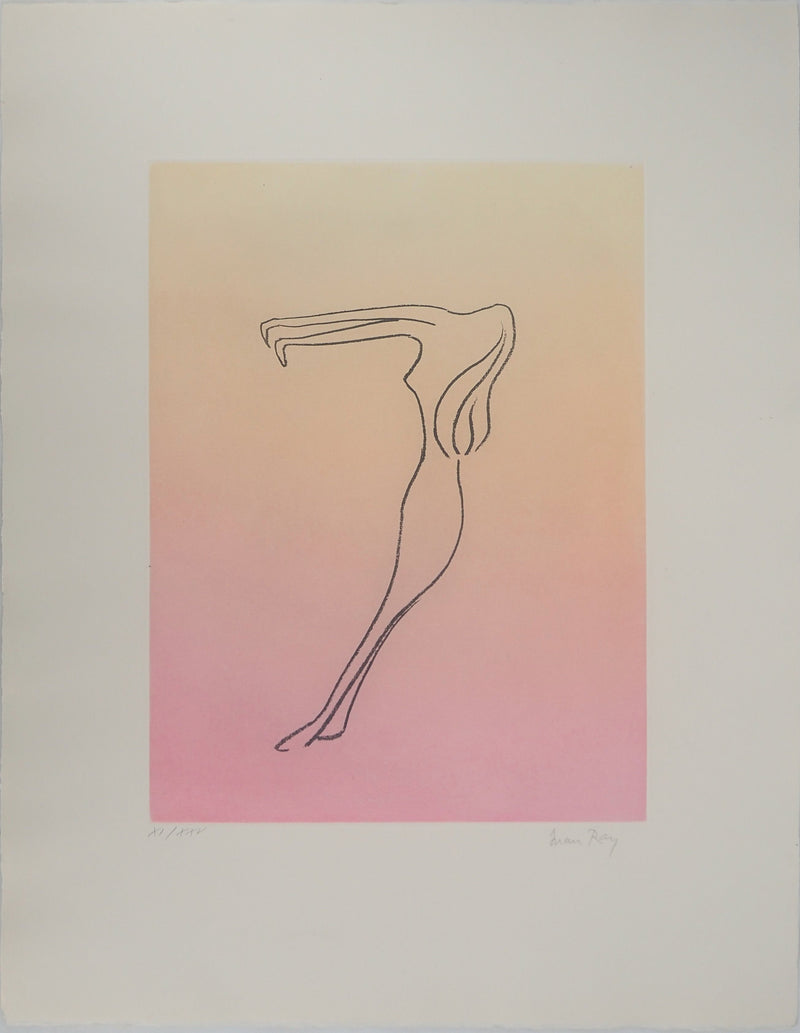 Man RAY : Silhouette en équilibre, Gravure originale (vue générale) - Crédit photo : Galerie Art.Paris