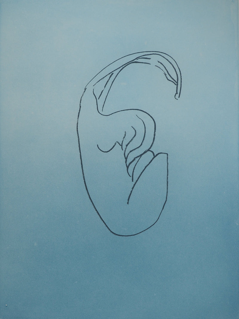 Man RAY : Silhouette recroquevillée, Gravure originale (photo de détail 3) - Crédit photo : Galerie Art.Paris