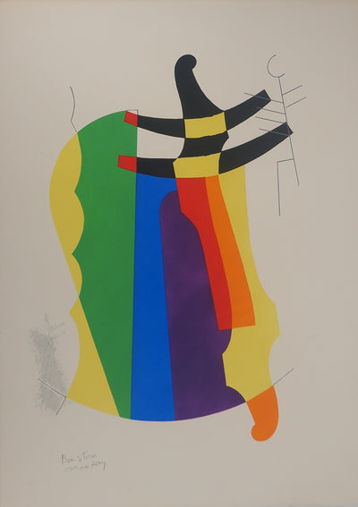 Man RAY : Composition abstraite, Lithographie originale (vue générale) - Crédit photo : Galerie Art.Paris