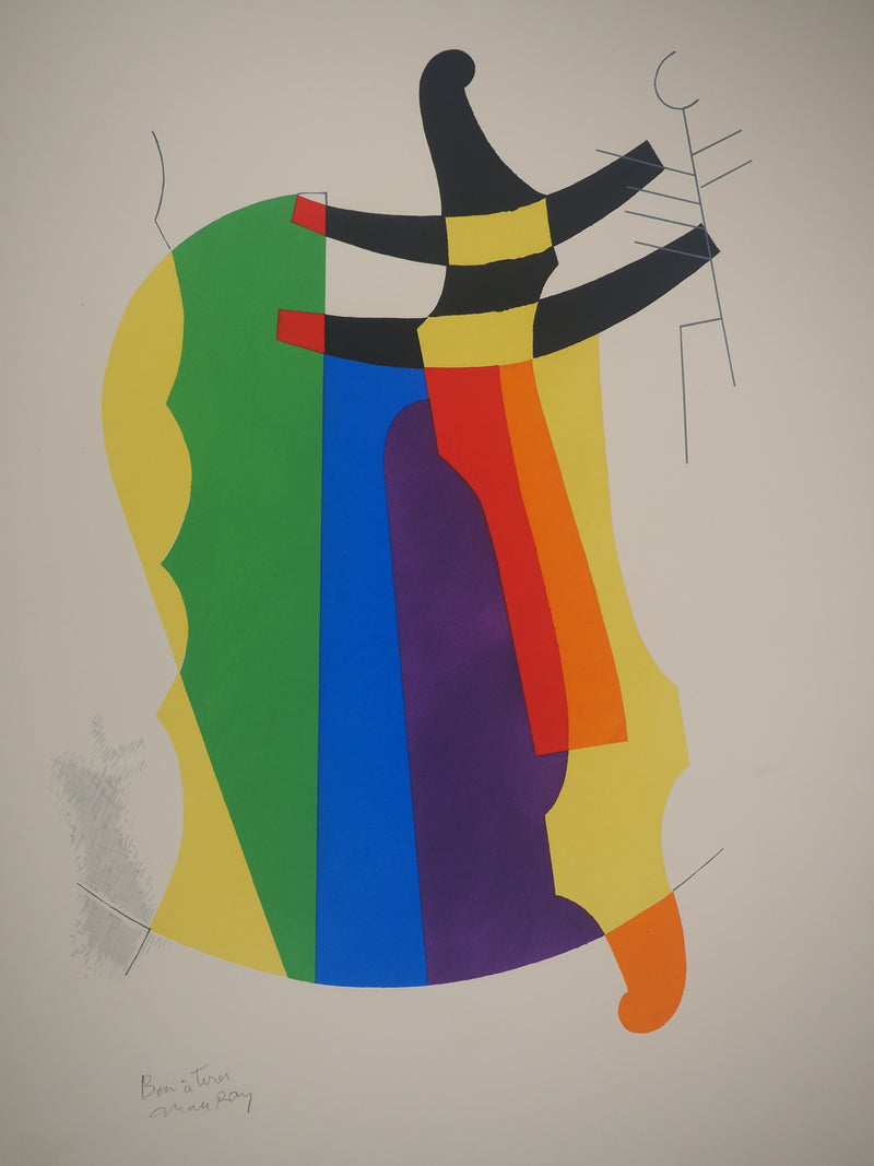 Man RAY : Composition abstraite, Lithographie originale (photo de détail 3) - Crédit photo : Galerie Art.Paris