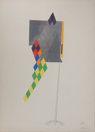 Man RAY : Cerf-volant, Lithographie originale (vue générale) - Crédit photo : Galerie Art.Paris