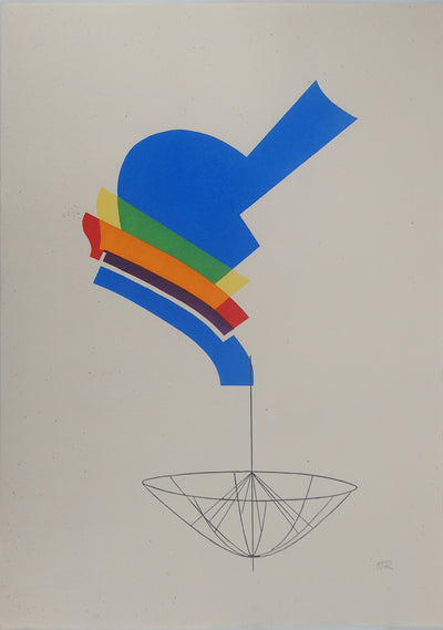 Man RAY : Composition au parapluie, Lithographie originale (vue générale) - Crédit photo : Galerie Art.Paris
